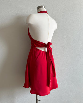 MONROE BACK-TIE HALTER DRESS