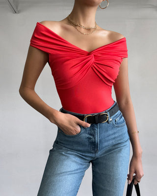 JENNA TWIST OFF THE SHOULDER BODYSUIT