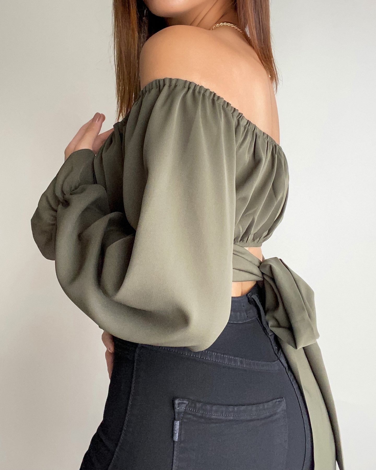 Juliza Crop Top Olive – Wickedfash