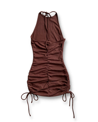 Darla Mini Dress- Brown