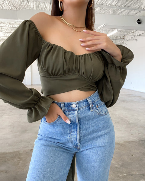 Juliza Crop Top - Olive – WickedFash